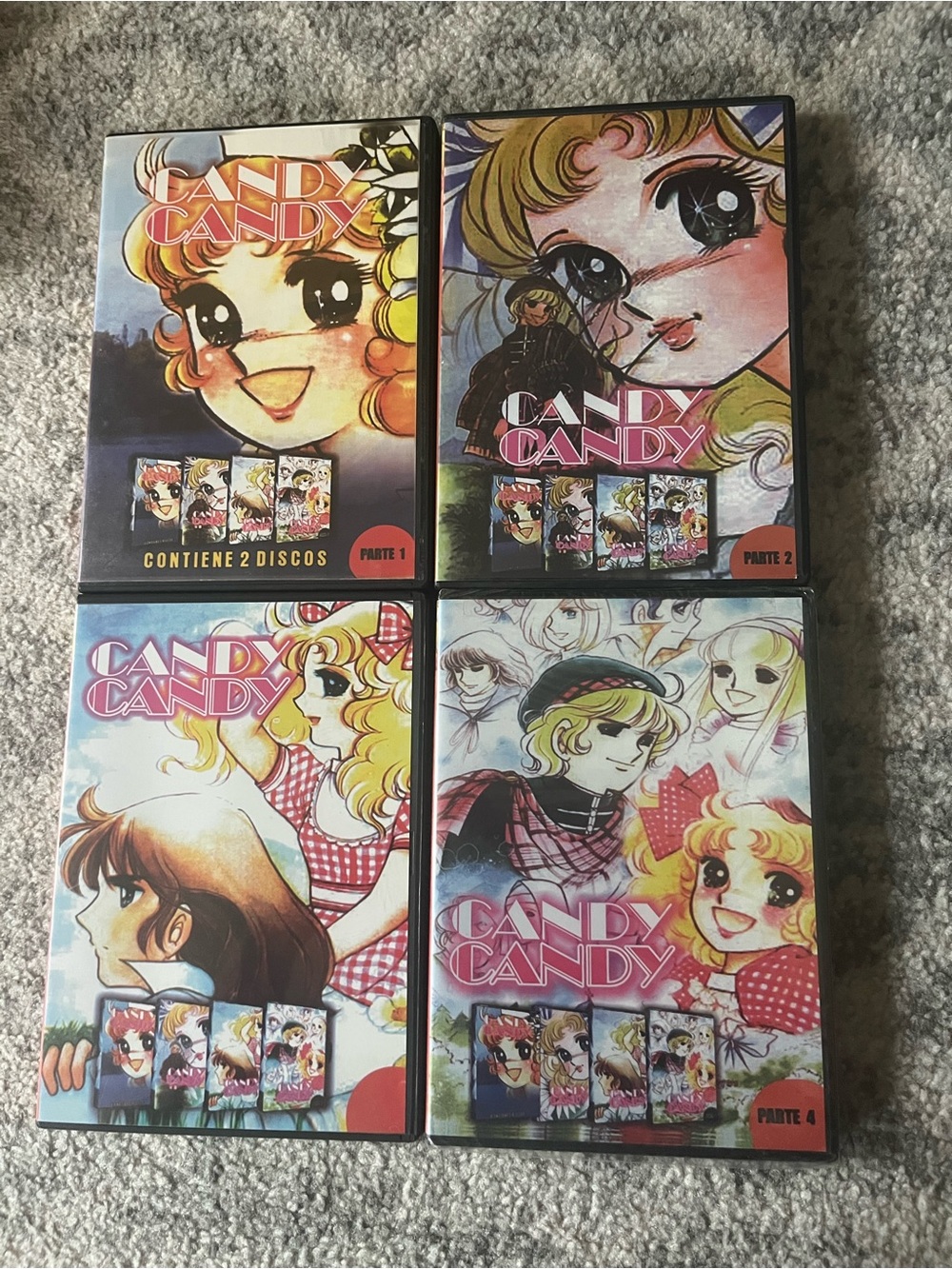 Candy Candy Serie Series DVD Parte 1 2 3 4 5 Animae Spanish Espanol